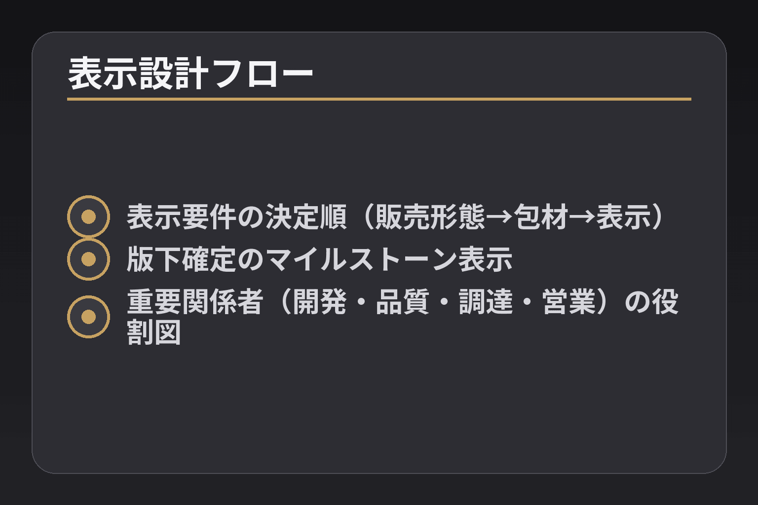 表示設計フロー