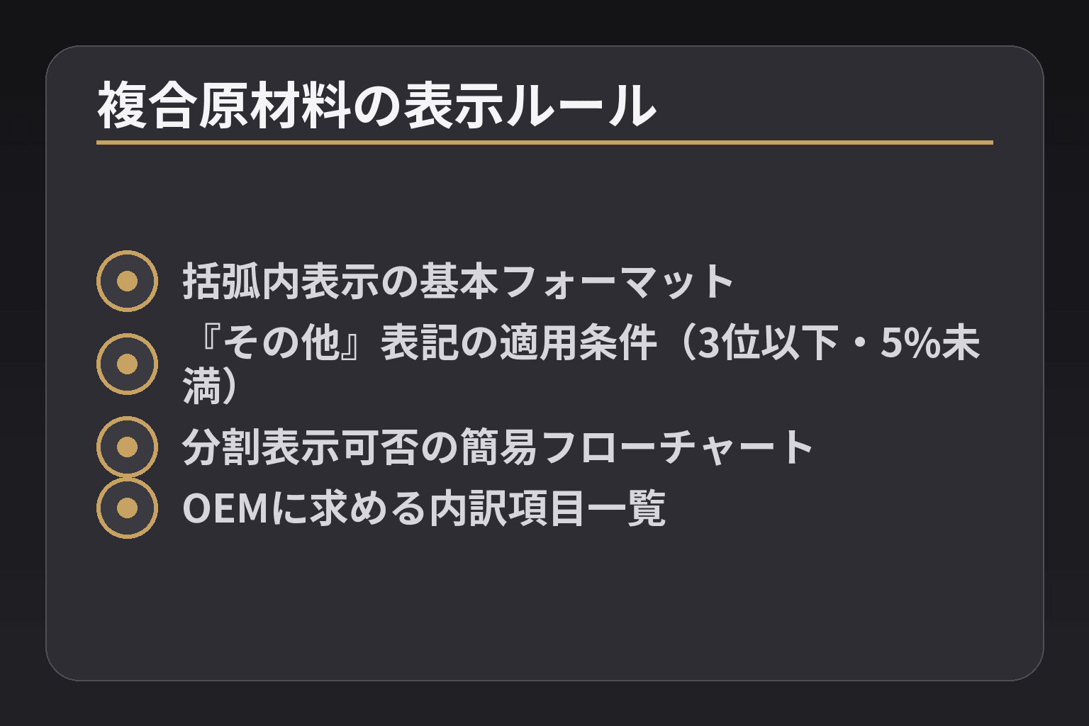 複合原材料の表示ルール