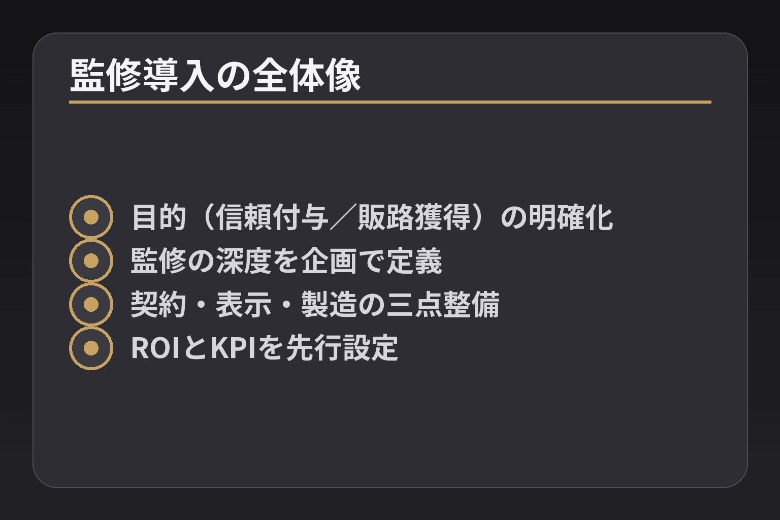 監修導入の全体像