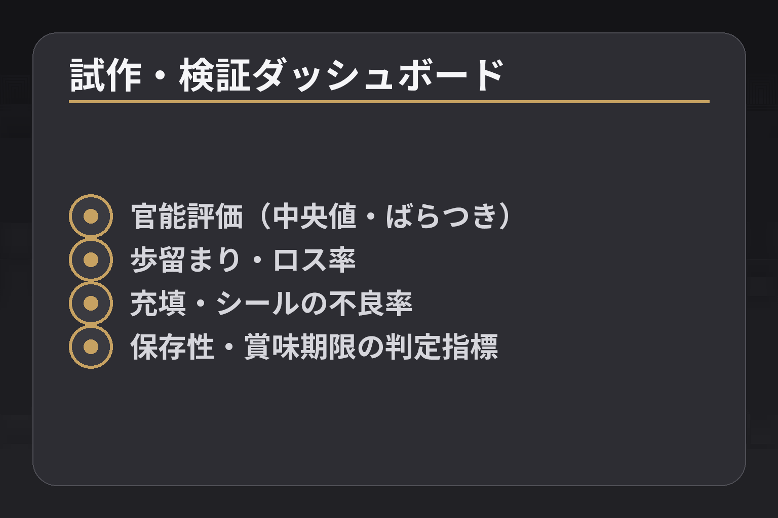 試作・検証ダッシュボード