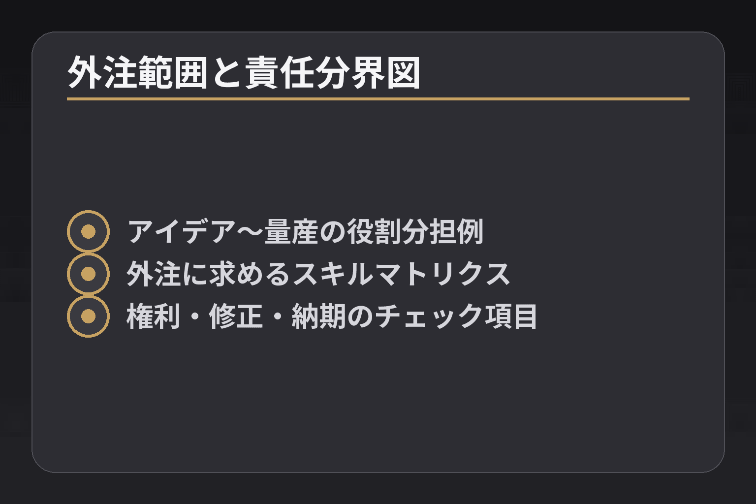 外注範囲と責任分界図
