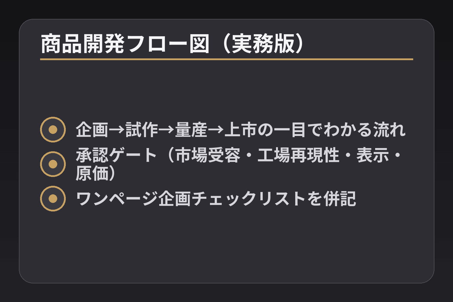 商品開発フロー図(実務版)