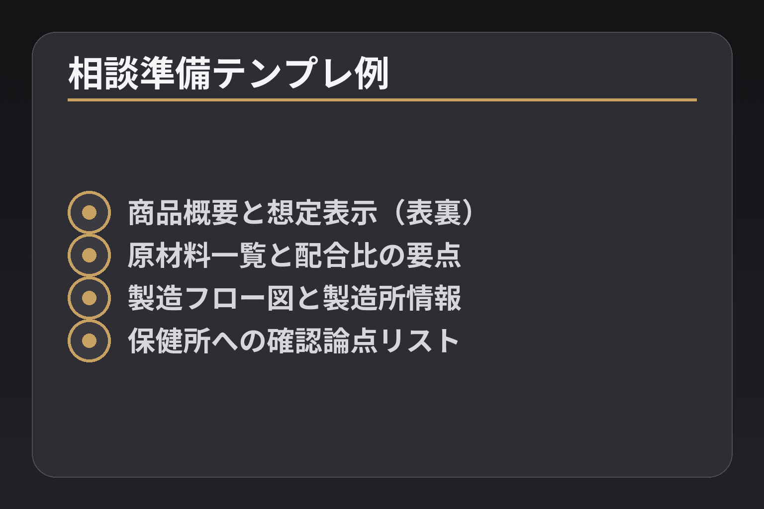相談準備テンプレ例