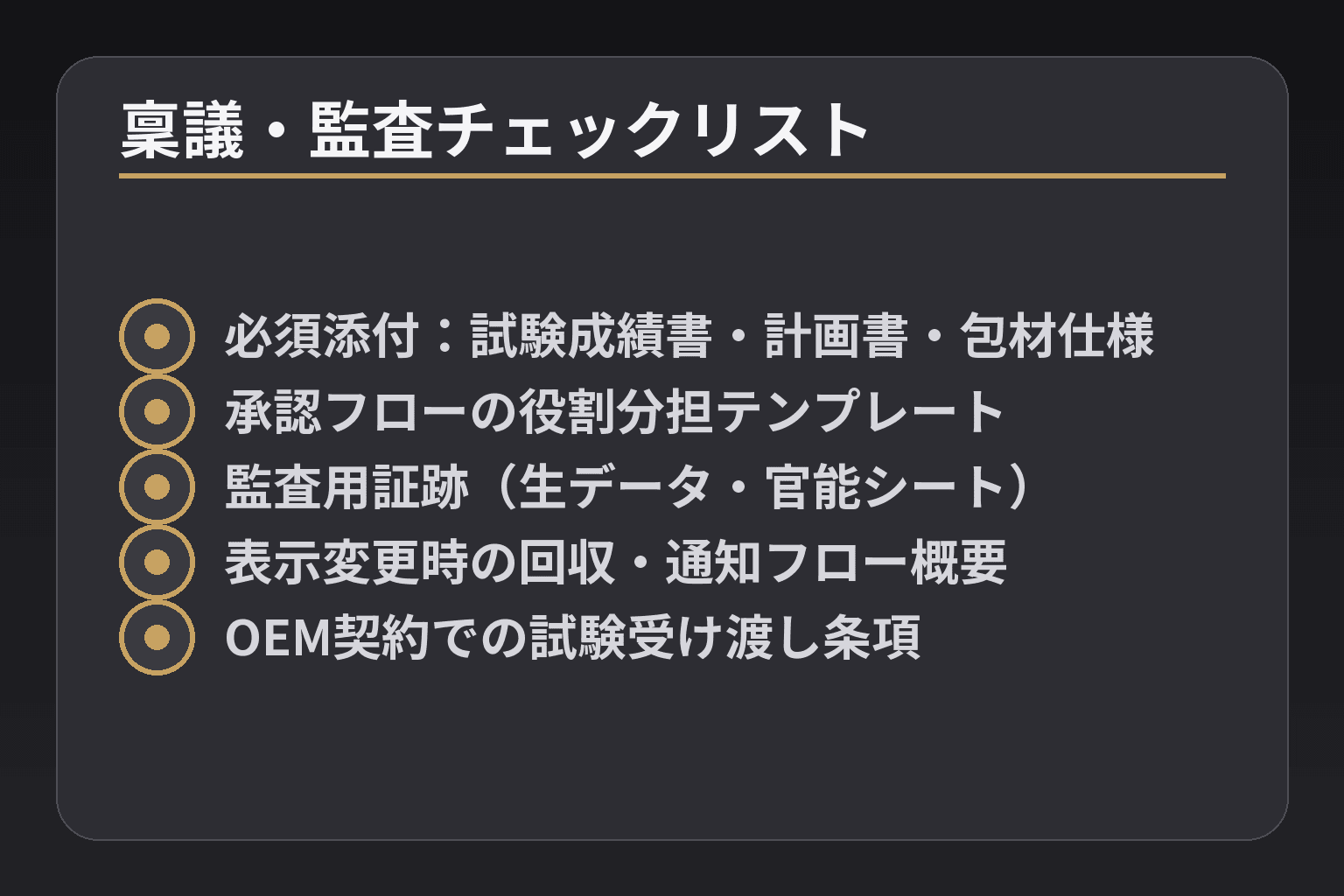 稟議・監査チェックリスト