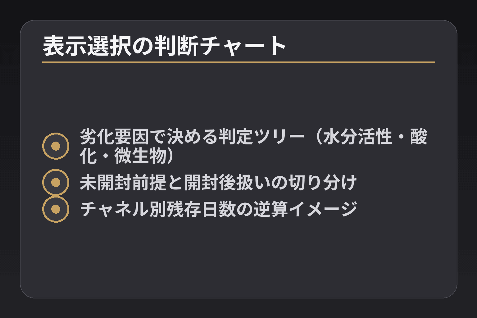 表示選択の判断チャート