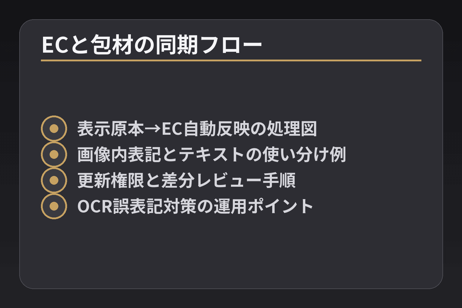 ECと包材の同期フロー