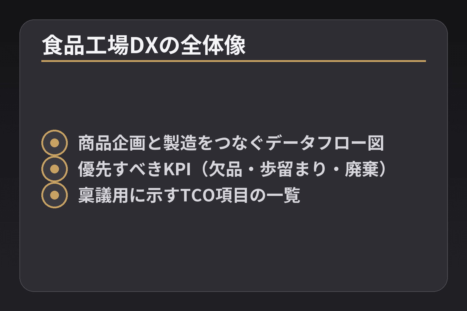 食品工場DXの全体像