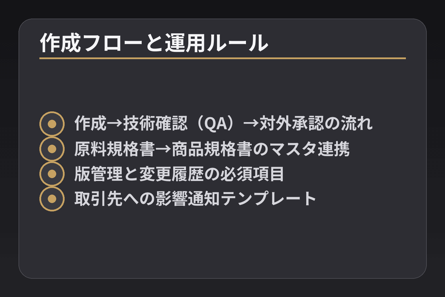 作成フローと運用ルール