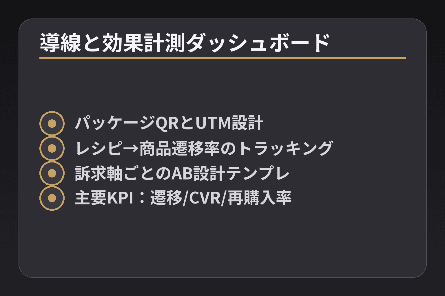 導線と効果計測ダッシュボード