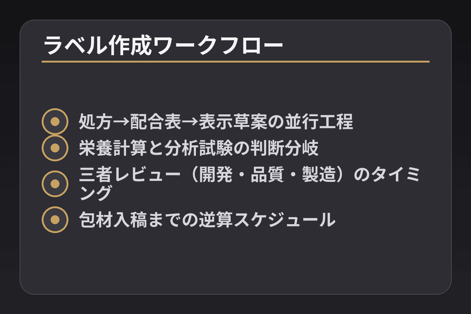 ラベル作成ワークフロー
