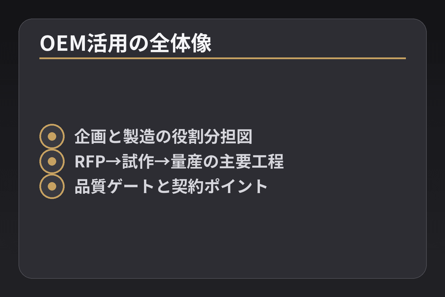 OEM活用の全体像