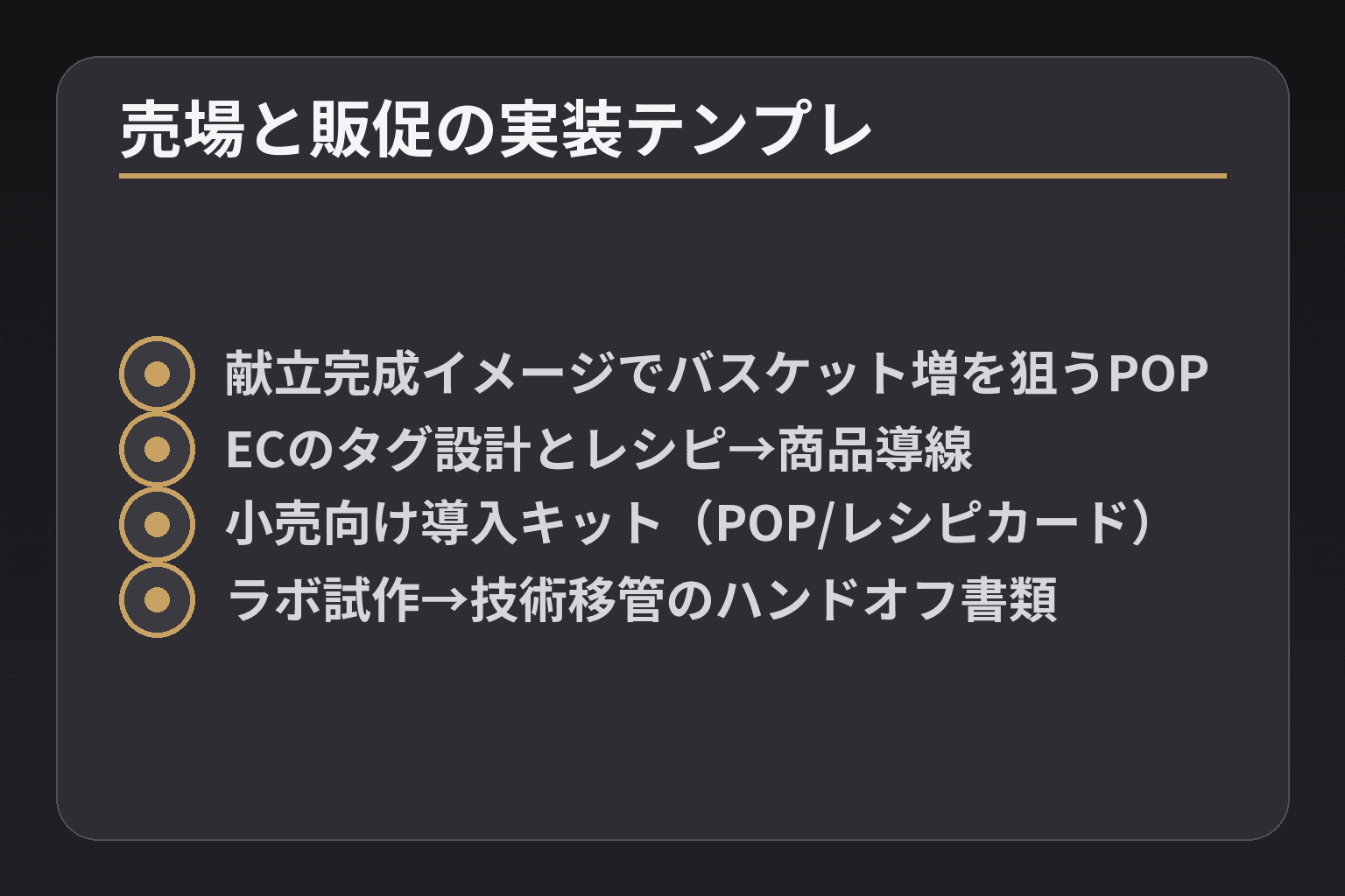 売場と販促の実装テンプレ