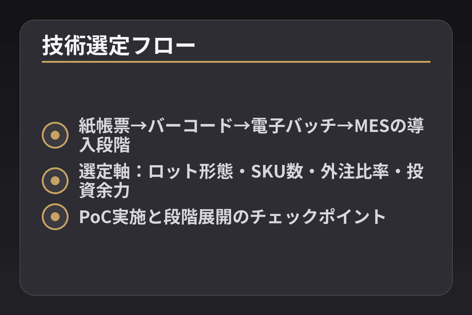 技術選定フロー